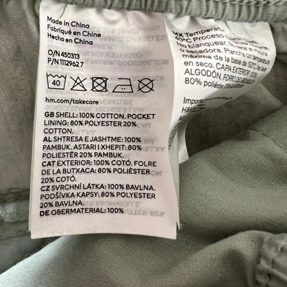 Divided H&M 90’s Y2K Parachute Pants Green Wide Leg Drawstring M - Picture 8 of 12